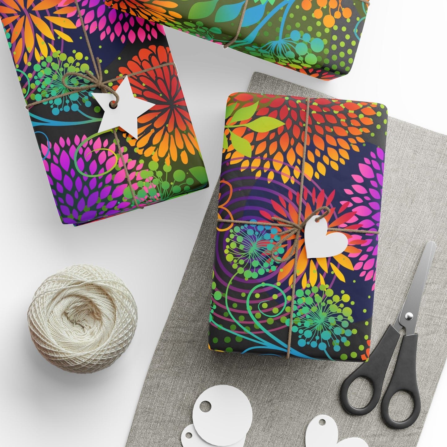 Wrapping Paper:  Unusual Garden [Bright Flowers]