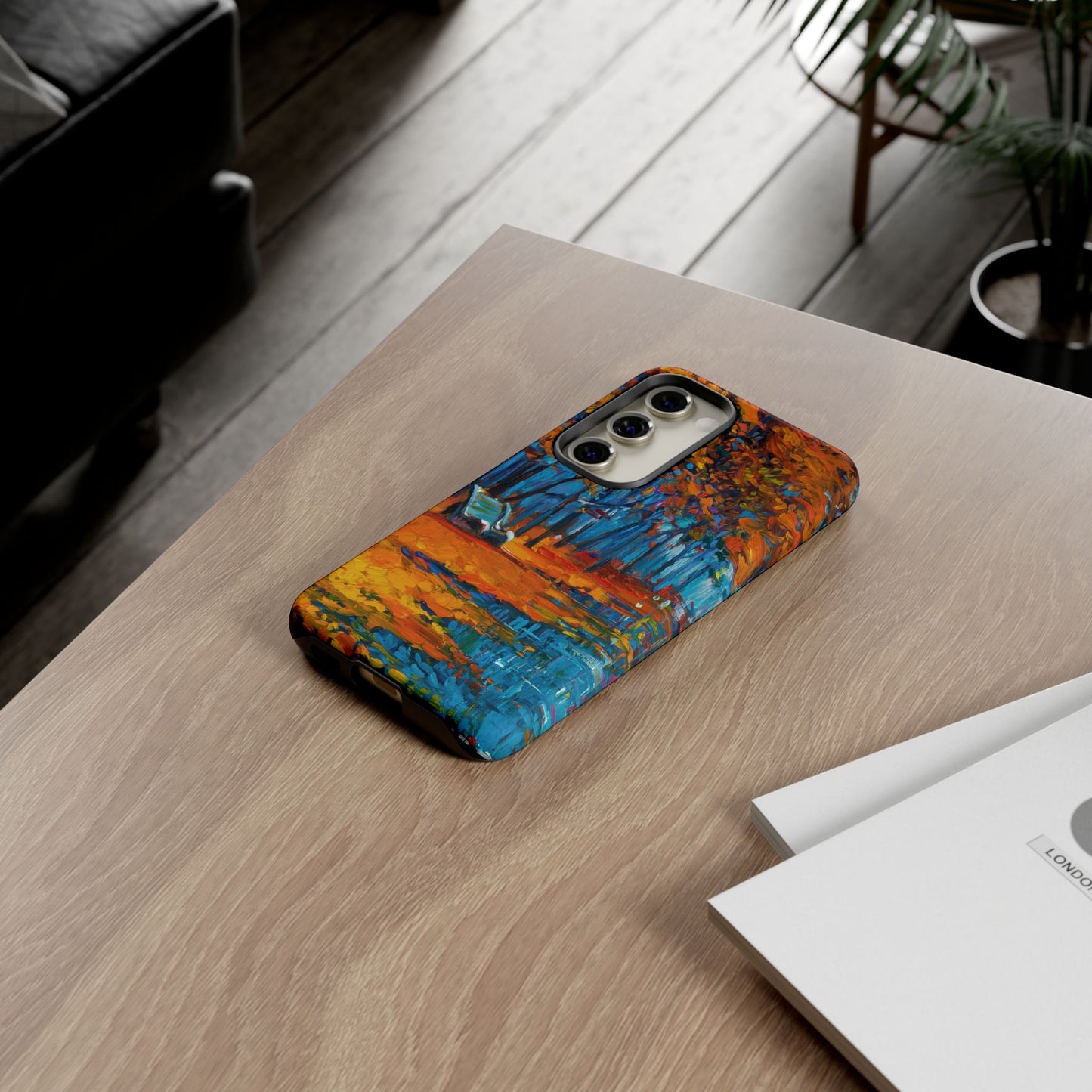 Samsung Galaxy S23 - Tough Case-Phone Case:  Year of Art [Fall Park Bench]