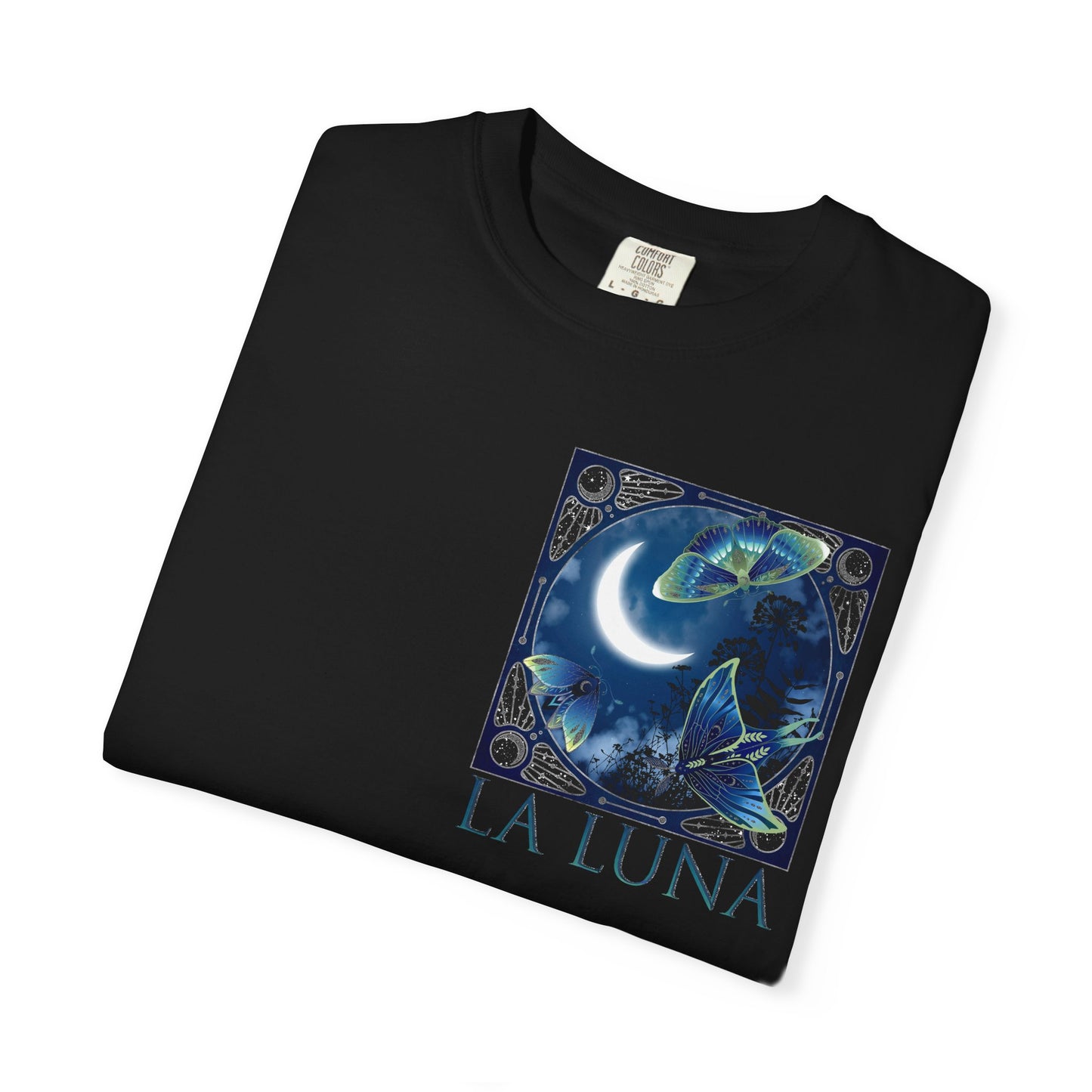 Unisex Heavy Cotton Tee:  "La Luna" [Banner/Panel]