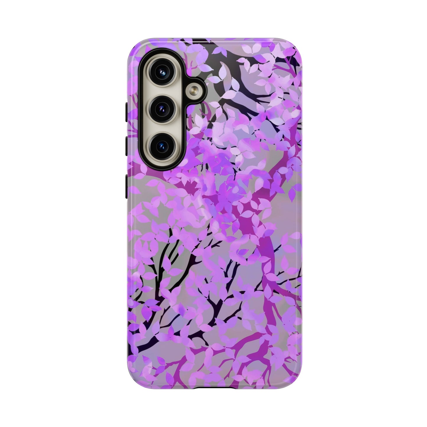 Samsung Galaxy Series Tough Case-Phone Case: Dreamscapes [Purple Leaves]