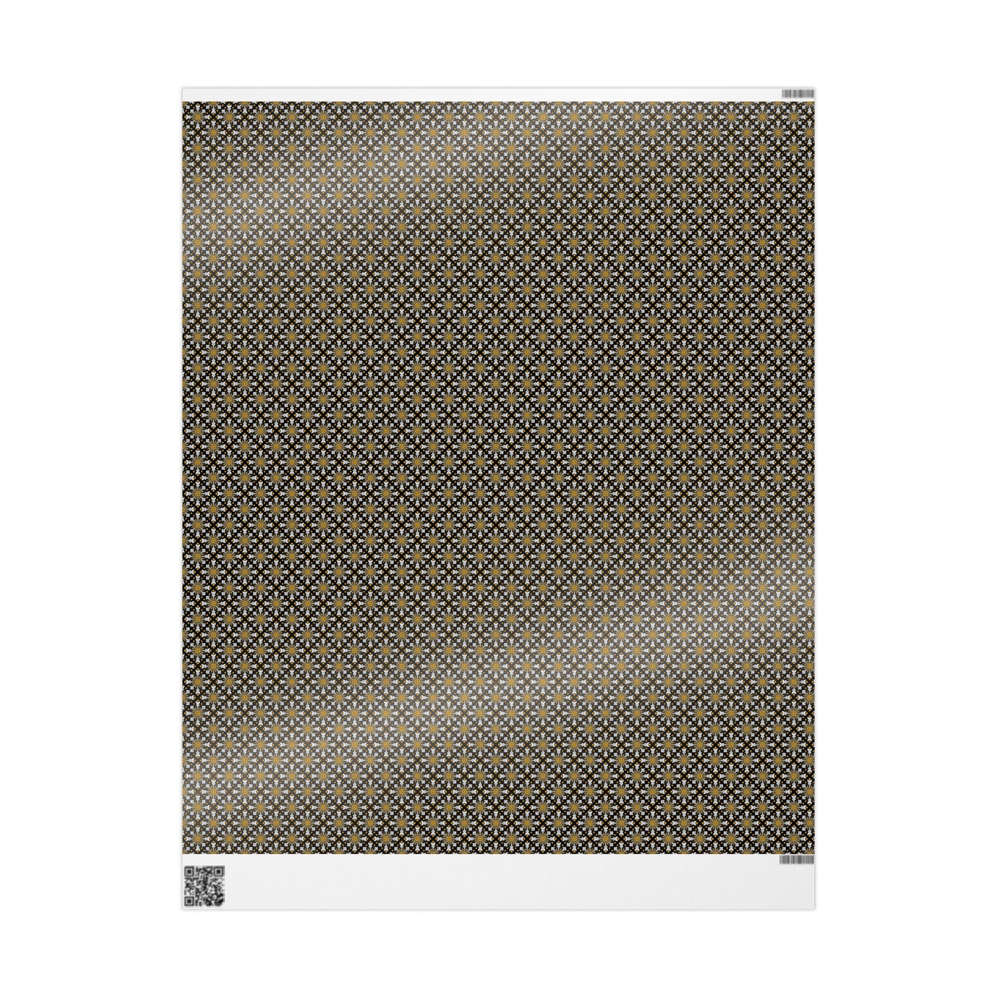 Wrapping Paper:  Celestial [Black/Gold Starbursts]