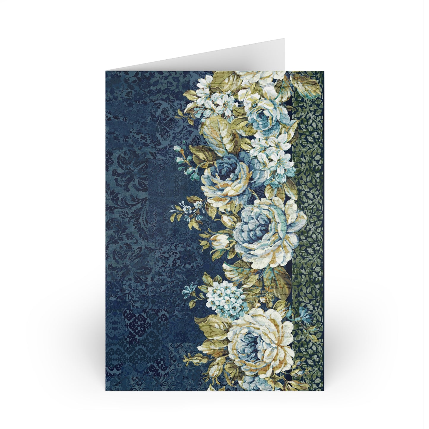 Greeting Cards:  Carpet Bag [Floral Border]