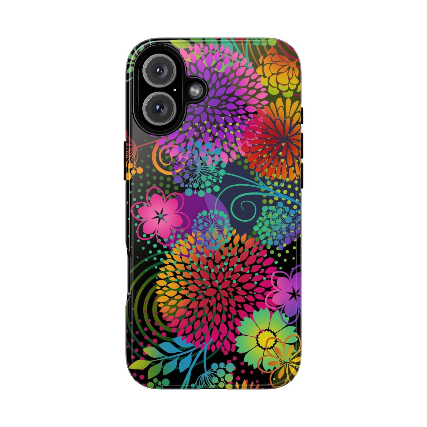 Apple I-Phone 16 (Series) Tough Case-Phone Case:  Unusual Garden [Bright Flowers]