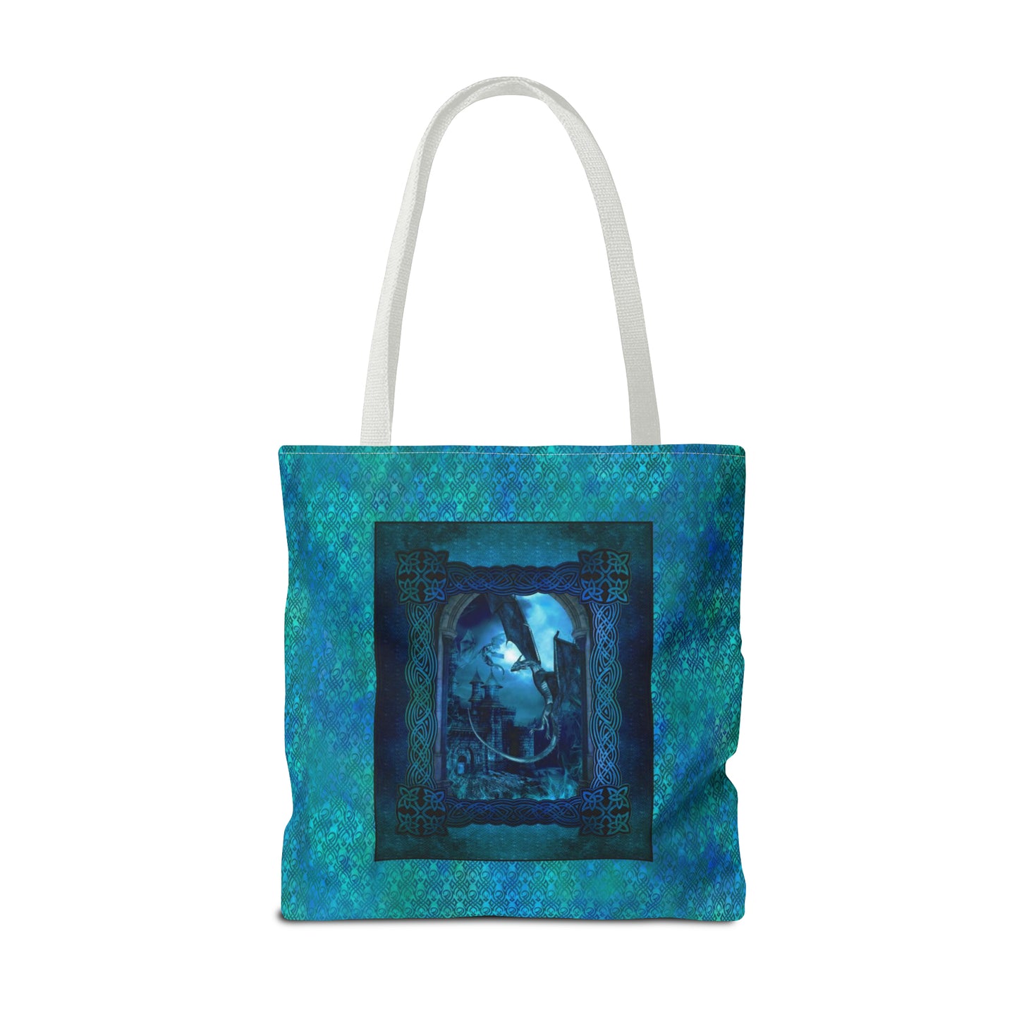 Tote Bag:  large-18x18;  "Dragons" [Blue Fury Panel]
