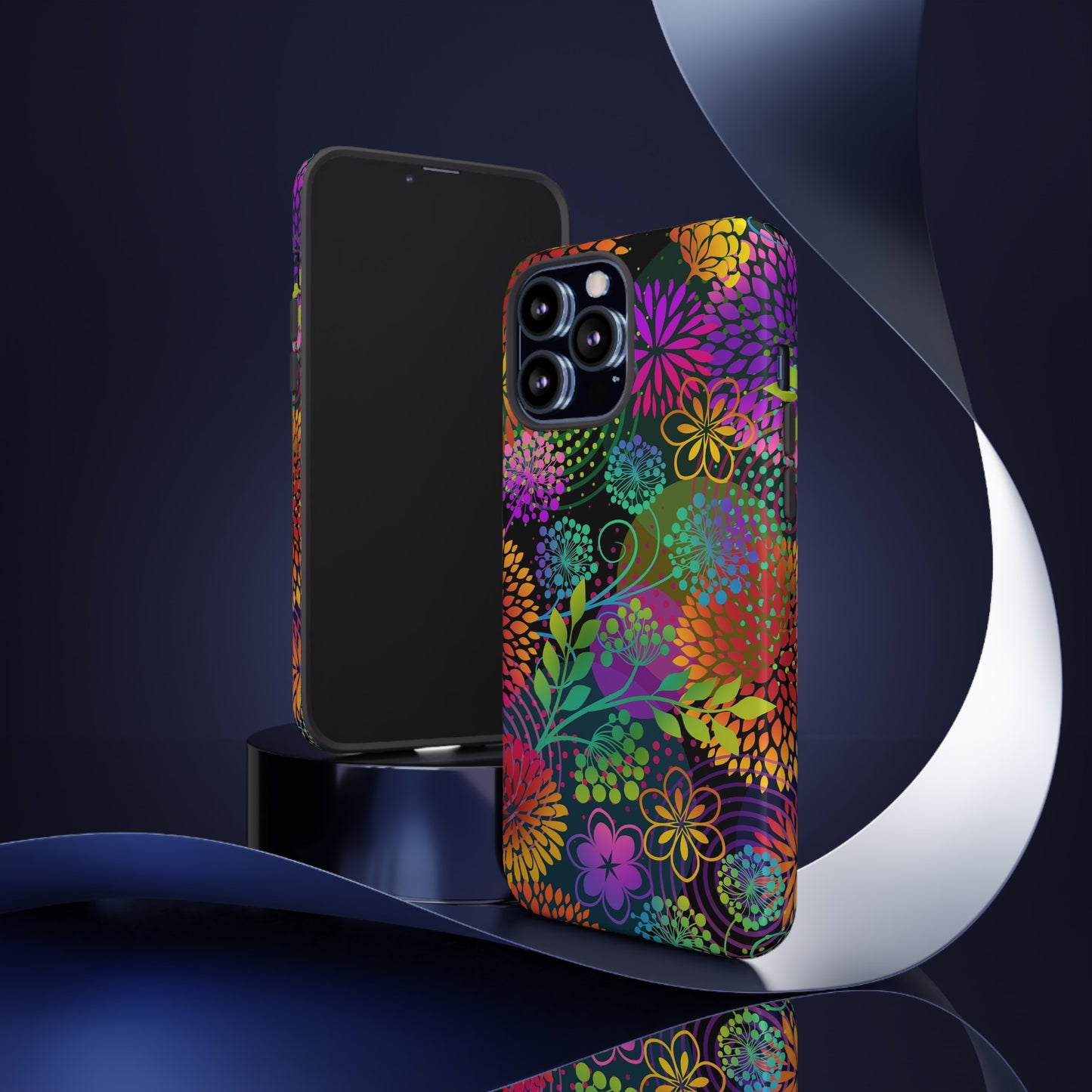 Apple I-Phone 13 (Series)-Tough Case-Phone Case:  Unusual Garden [Bright Flowers]