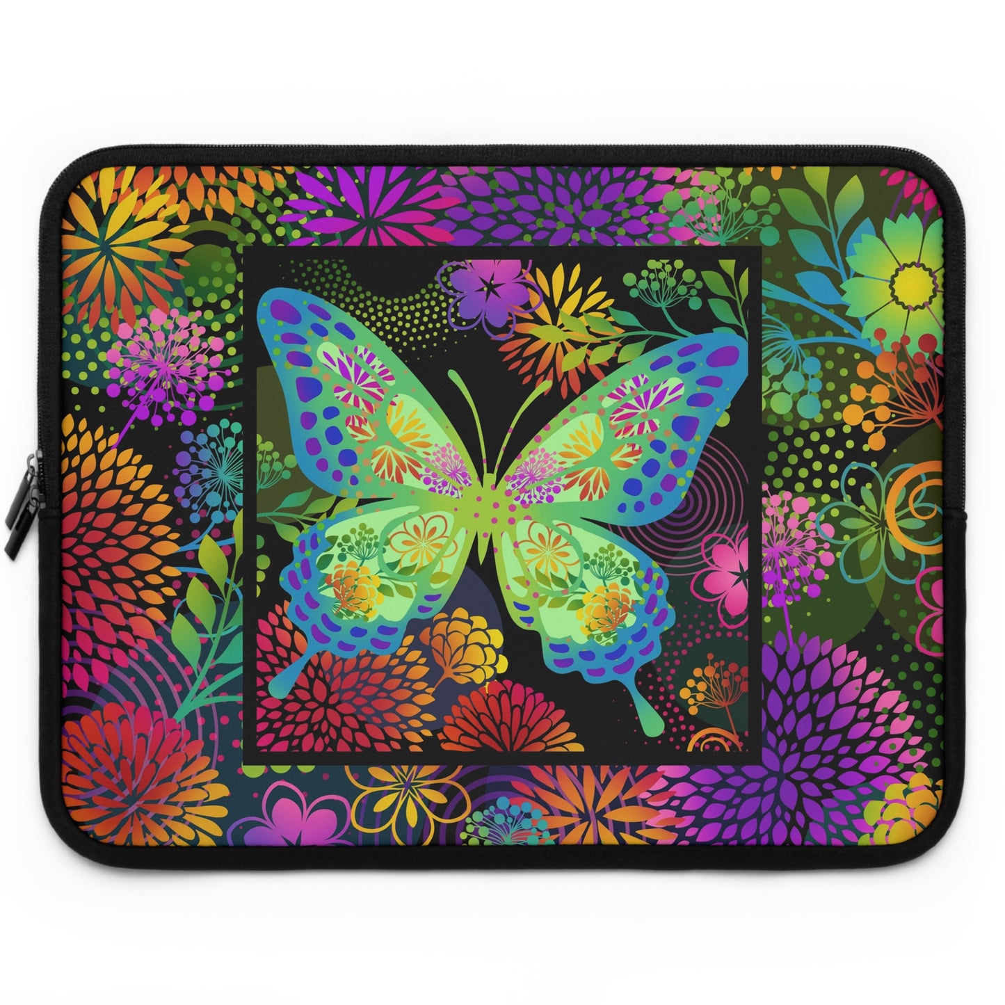 Laptop Sleeve  (Sizes:  13", 15", 17") [Unusual Gardens-Butterfly 4].
