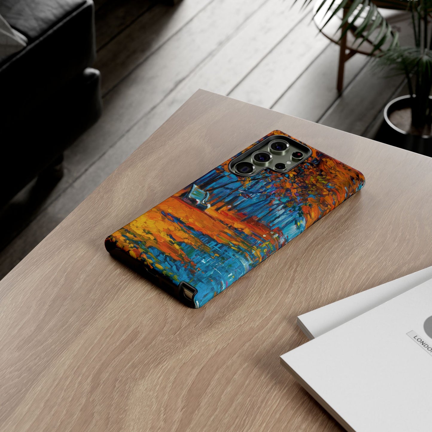 Samsung Galaxy S23 - Tough Case-Phone Case:  Year of Art [Fall Park Bench]