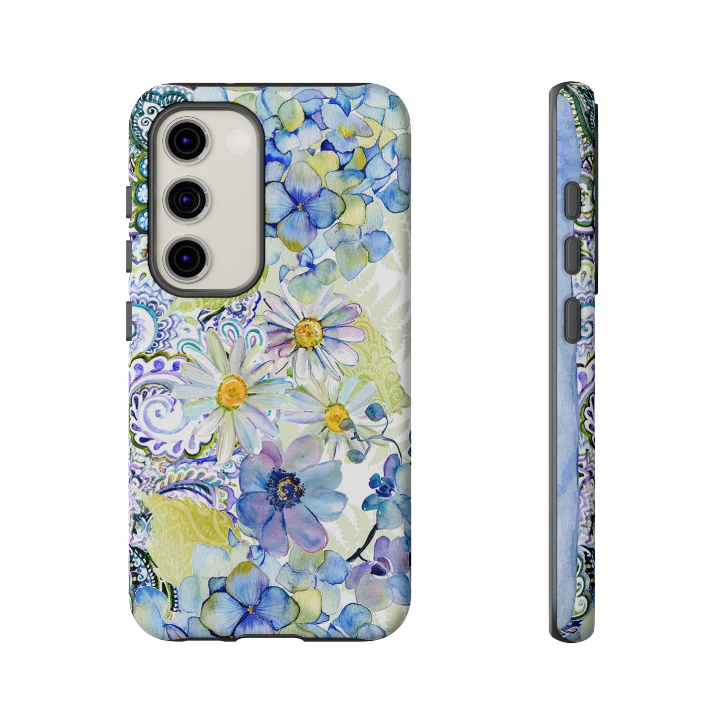 Samsung Galaxy S23 - Tough Case-Phone Case: Leah [Flower Border]