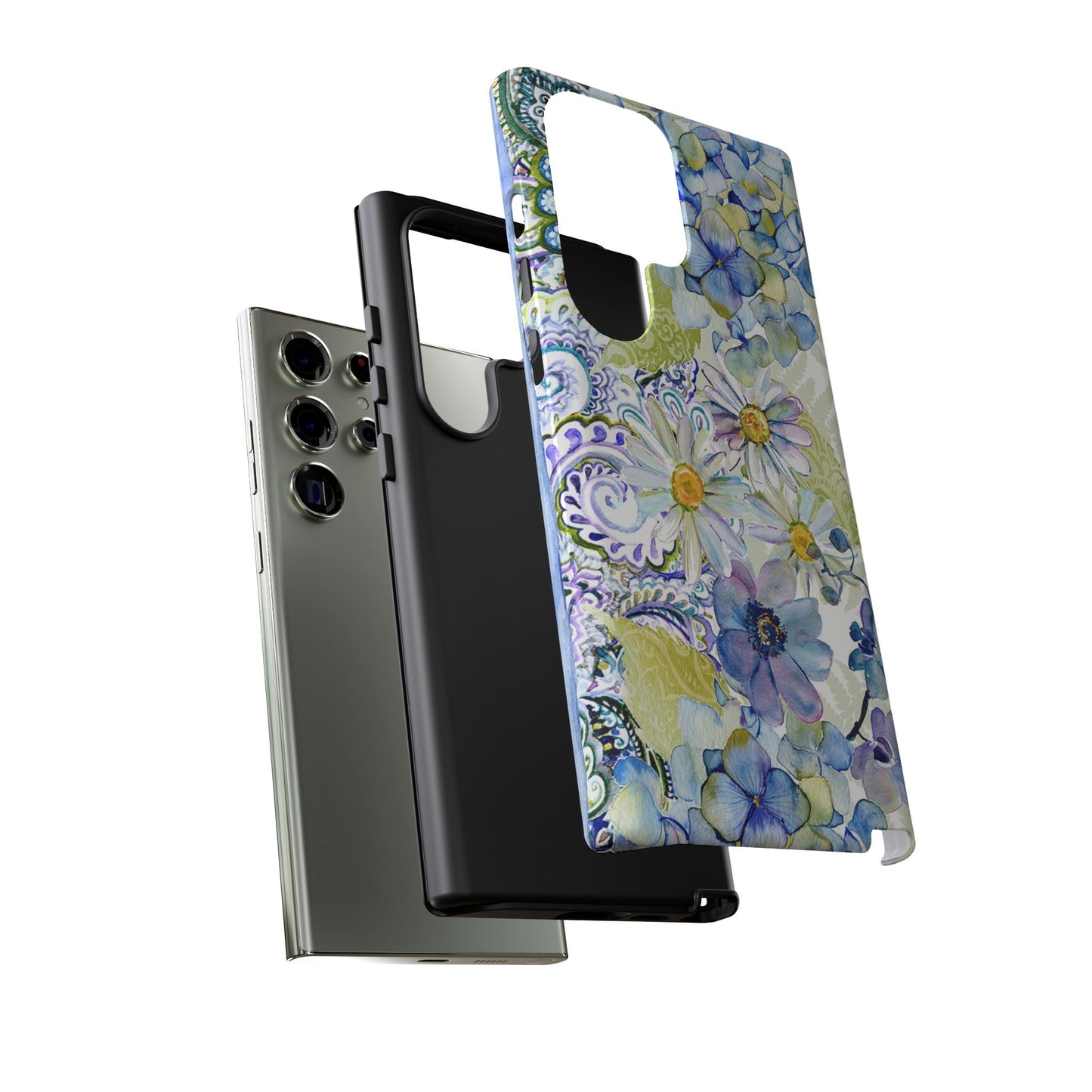 Samsung Galaxy S23 - Tough Case-Phone Case: Leah [Flower Border]