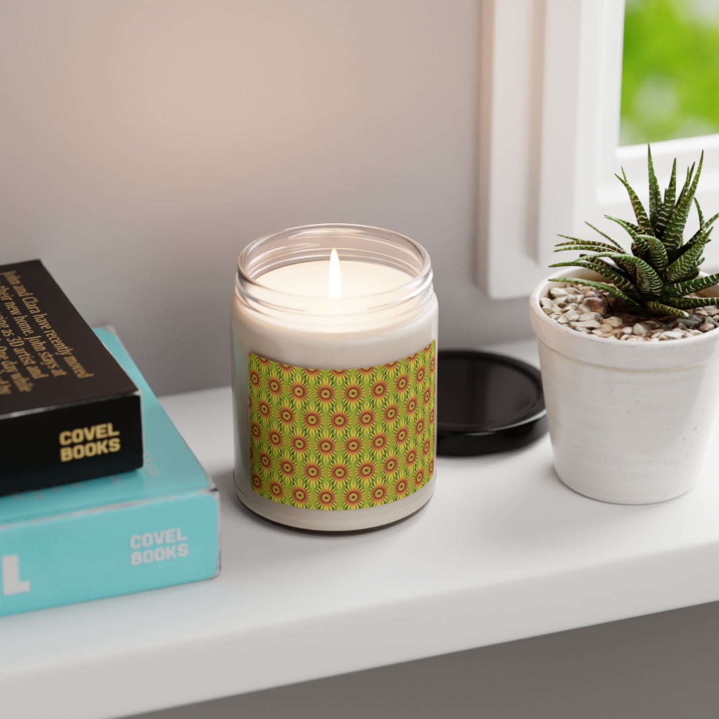 Scented Soy Candle ($ 18.650) - Celestial [Crimson/Lime-Sunbursts]
