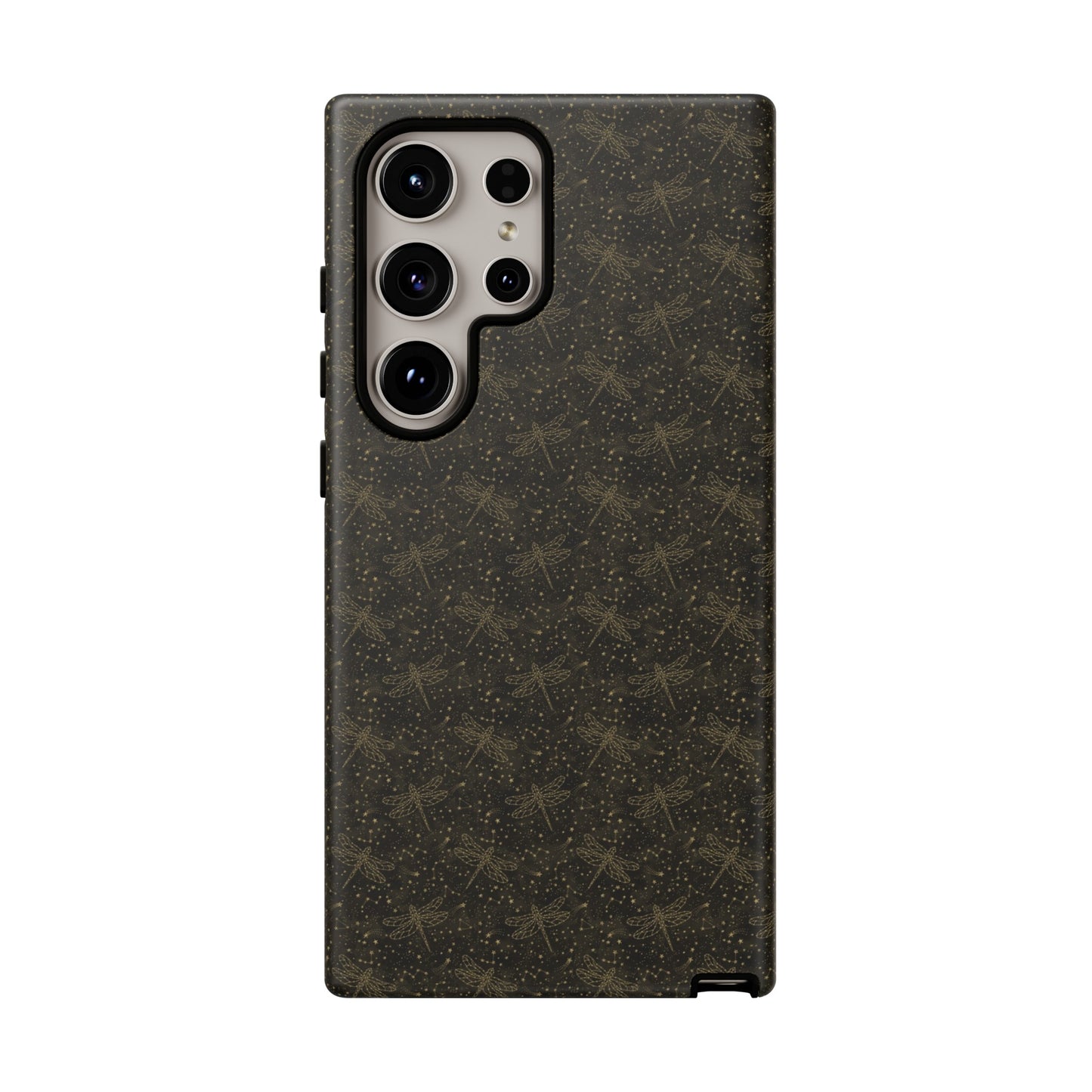 Samsung Galaxy Series Tough Case-Phone Case: The Sun, The Moon, And The Stars [Gold Dragonflies]
