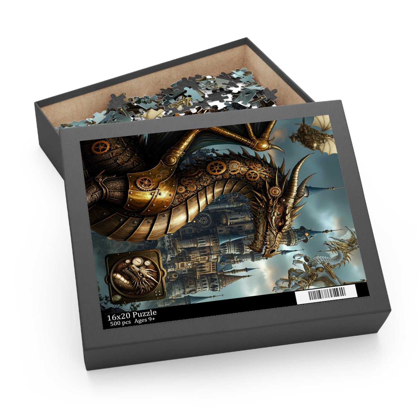 Jigsaw Puzzle (500 Pieces):  Steampunk Dragons [Panel]