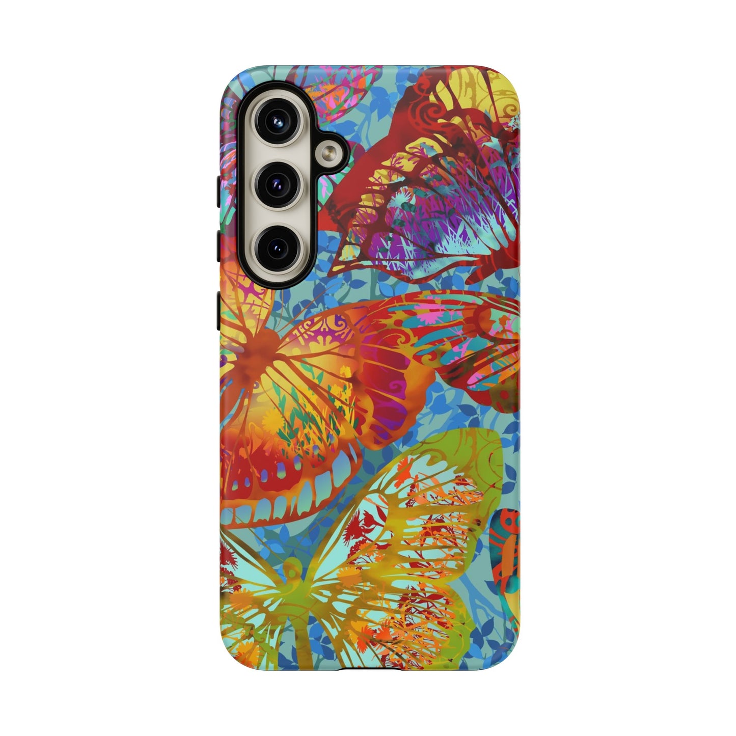 Samsung Galaxy Series Tough Case-Phone Case: Dreamscapes [Light Green Butterflies]