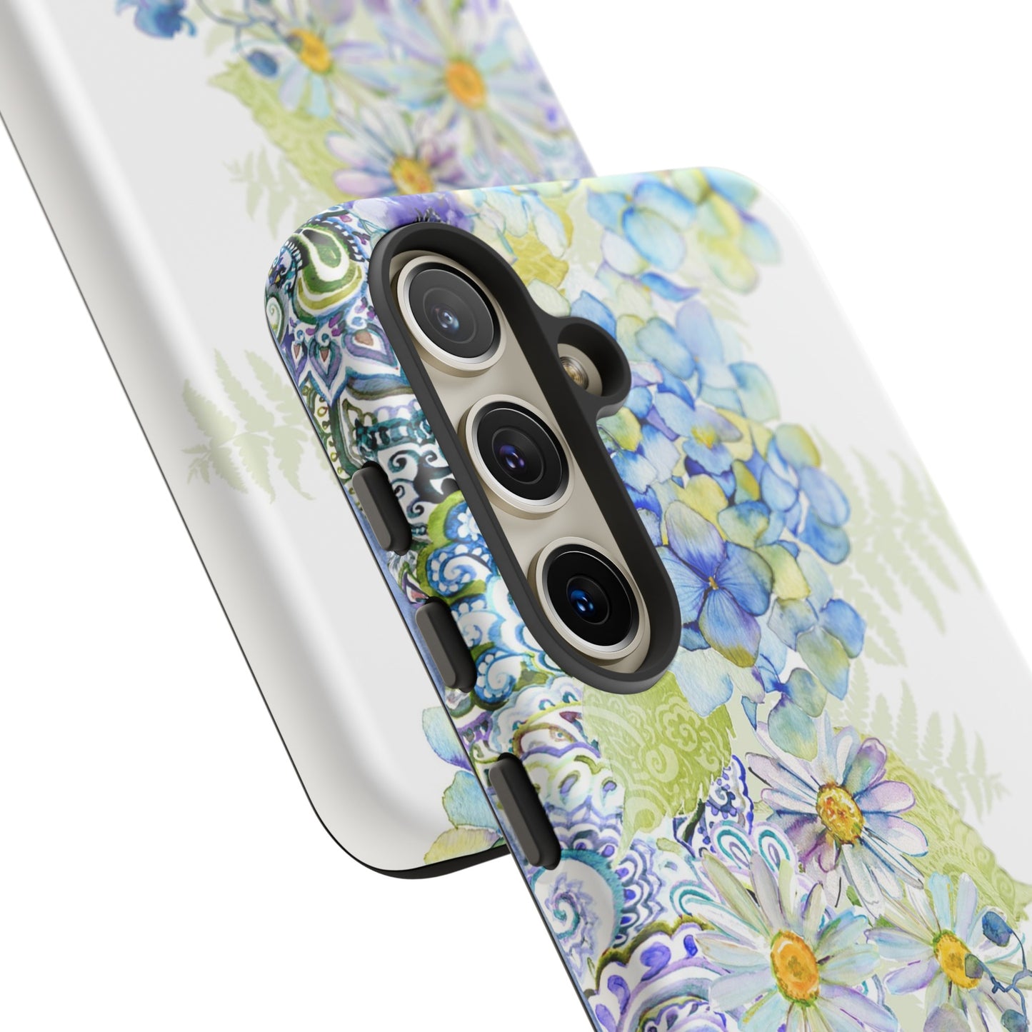 Samsung Galaxy Series Tough Case-Phone Case:  Leah [Flower Border]