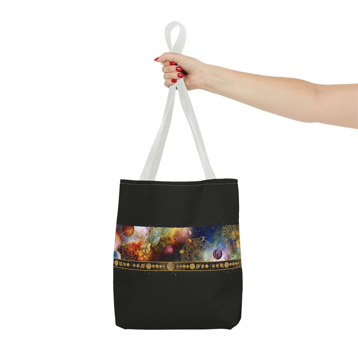 Tote Bag:  large-18x18;  "Cosmos" [Planets Border]