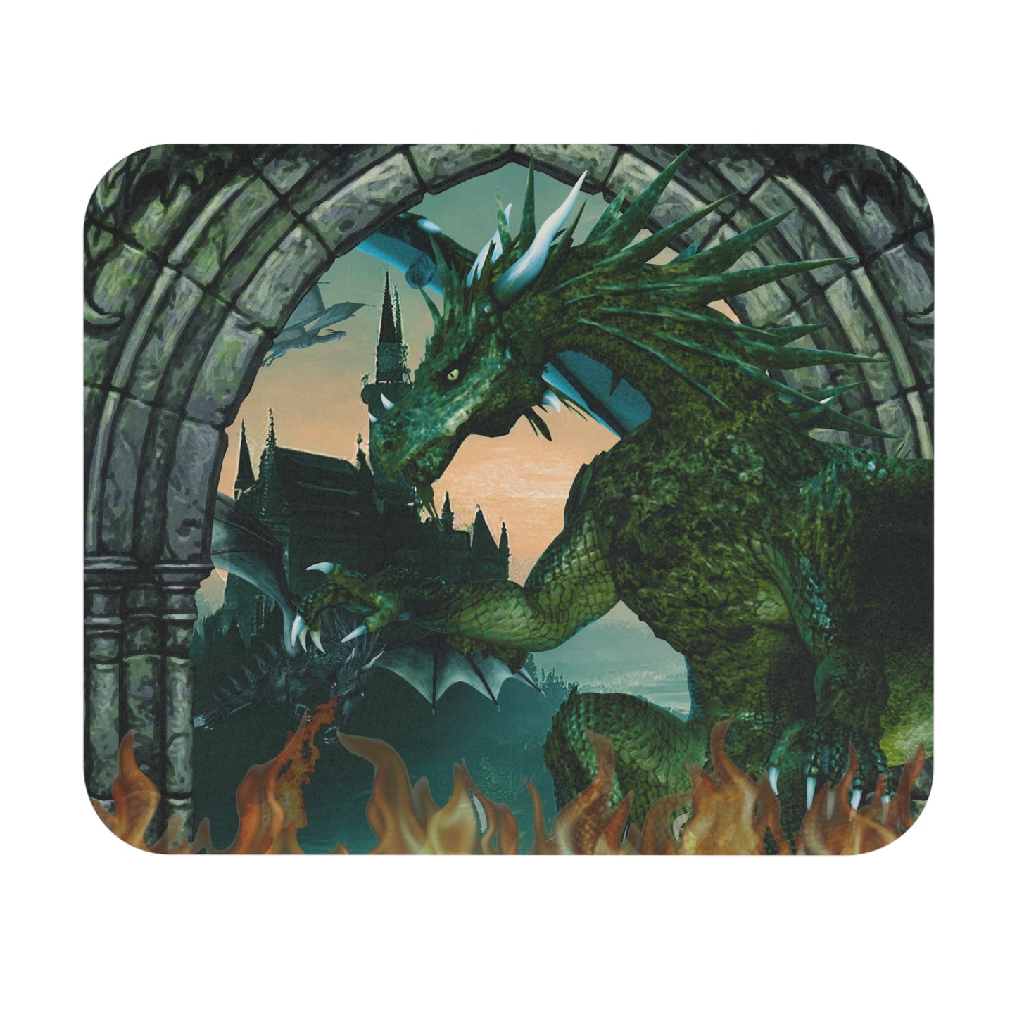 Mouse Pad-Gaming;  9x7 - "Emerald Dragons" Panel