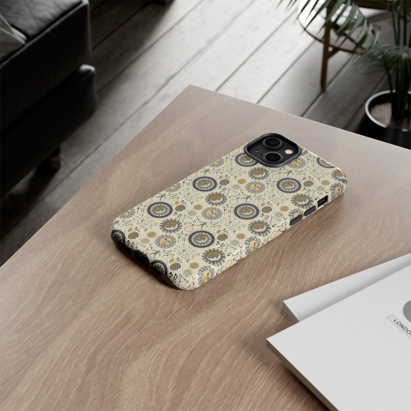 Apple I-Phone 14 (Series)-Tough Case-Phone Case: The Sun, The Moon, And The Stars [Zodiac Symbols]