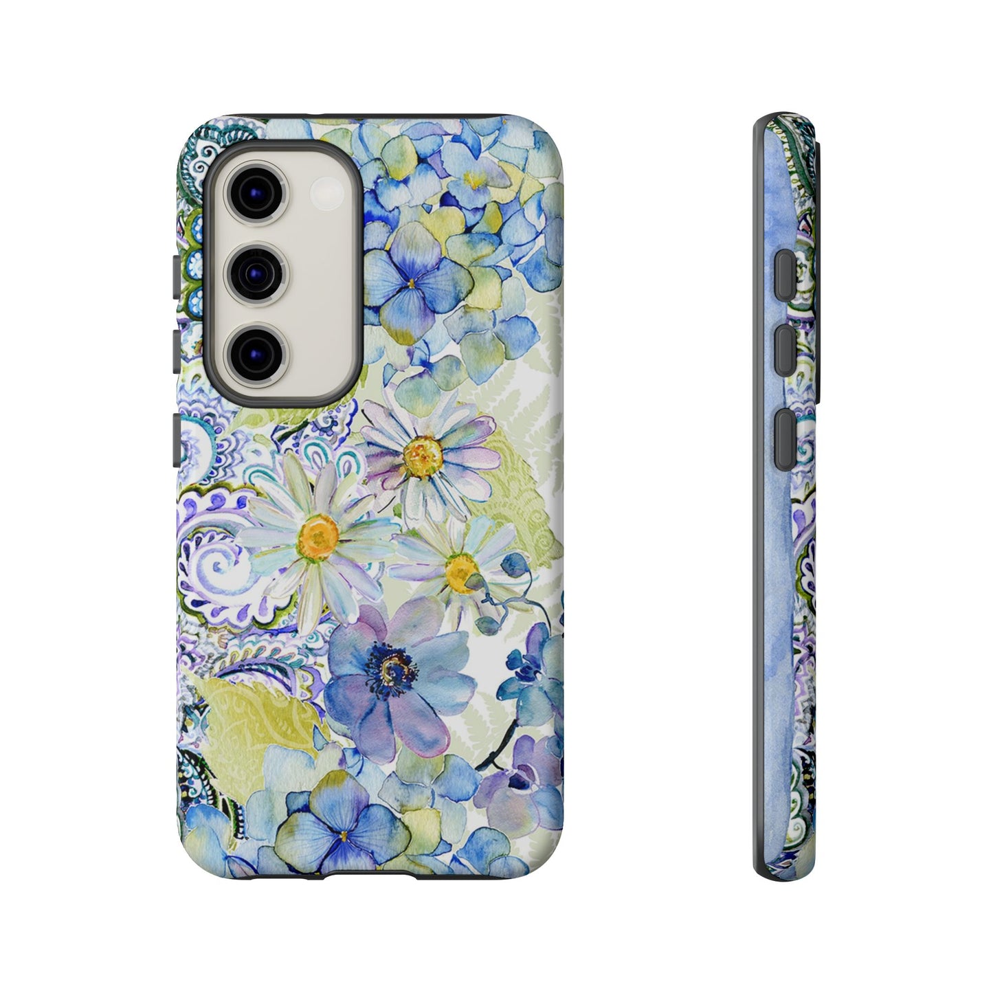 Samsung Galaxy S23 - Tough Case-Phone Case: Leah [Flower Border]