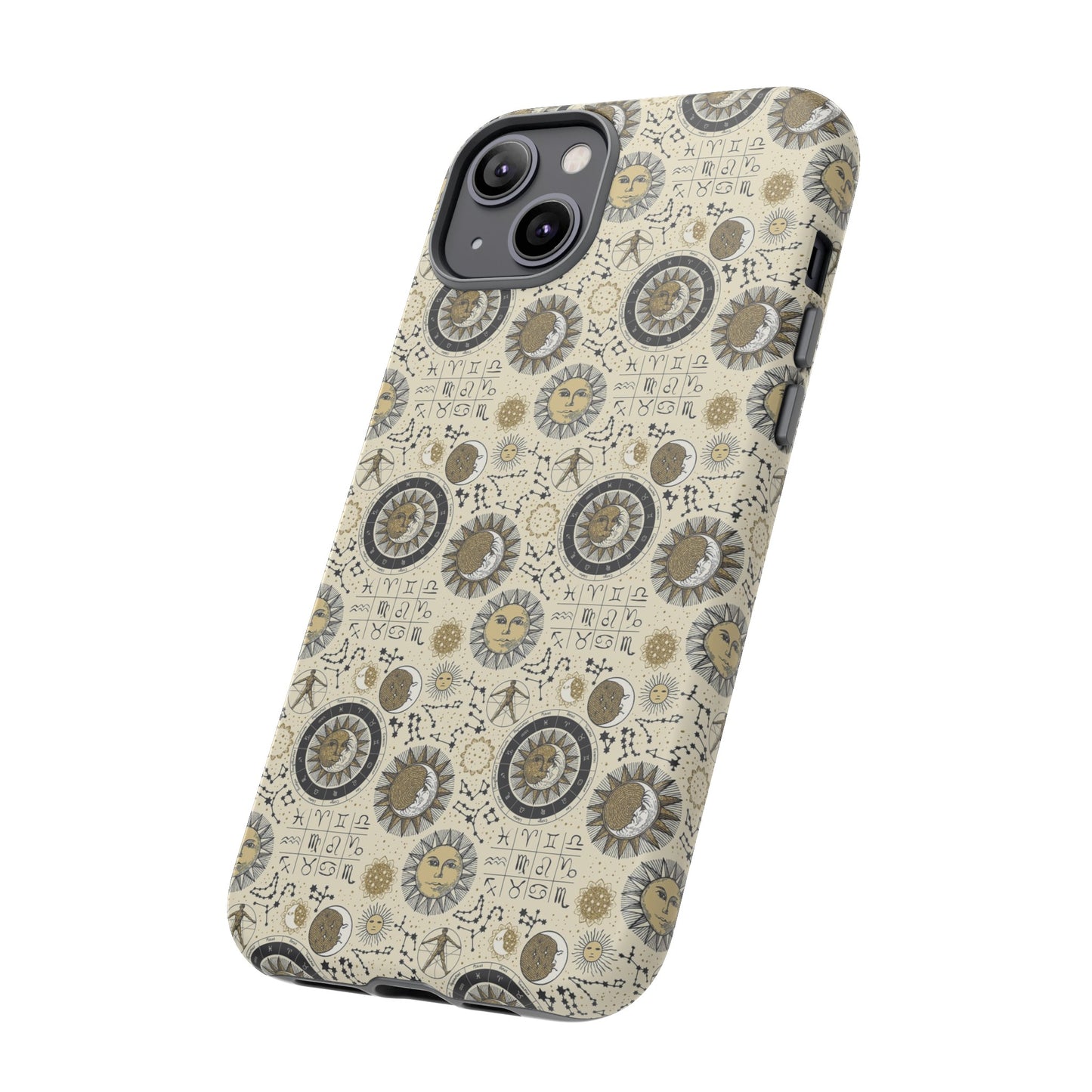 Apple I-Phone 14 (Series)-Tough Case-Phone Case: The Sun, The Moon, And The Stars [Zodiac Symbols]