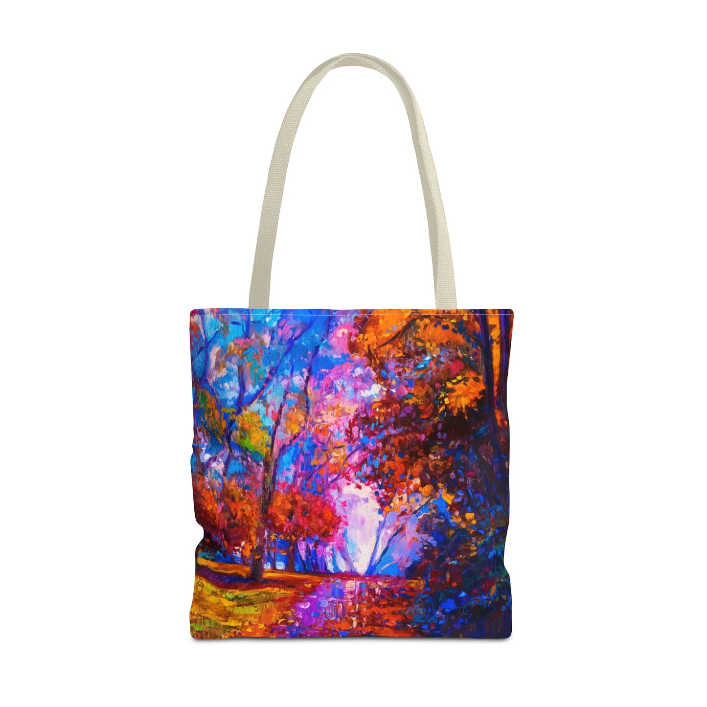 Tote Bag:  large-18x18;  "Year of Art" [Fall Trees w/Path Cover]