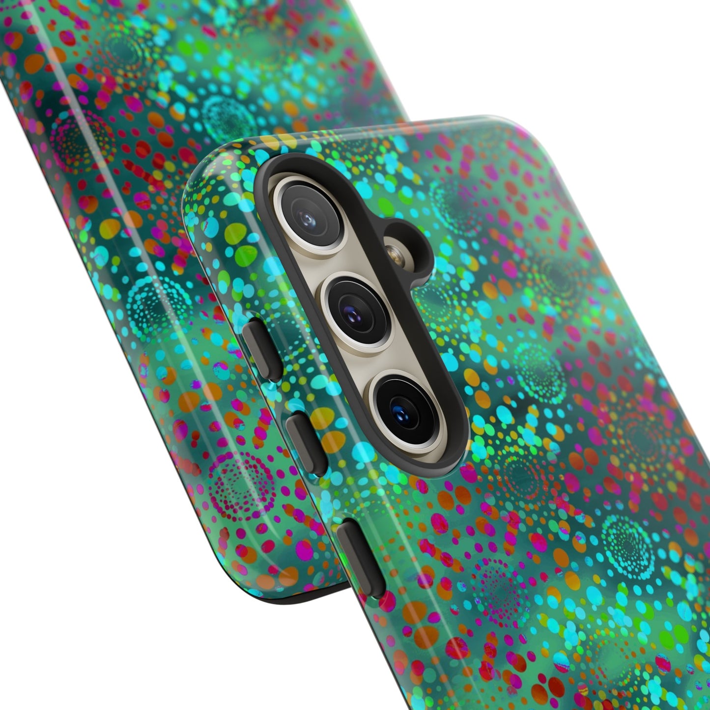 Samsung Galaxy Series Tough Case-Phone Case: Dreamscapes [Teal Green Kaleidoscope]