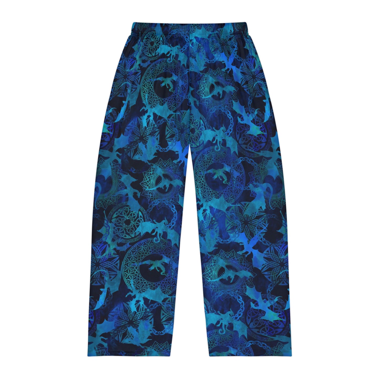Blue Ocean Skull Print Pajama Pants