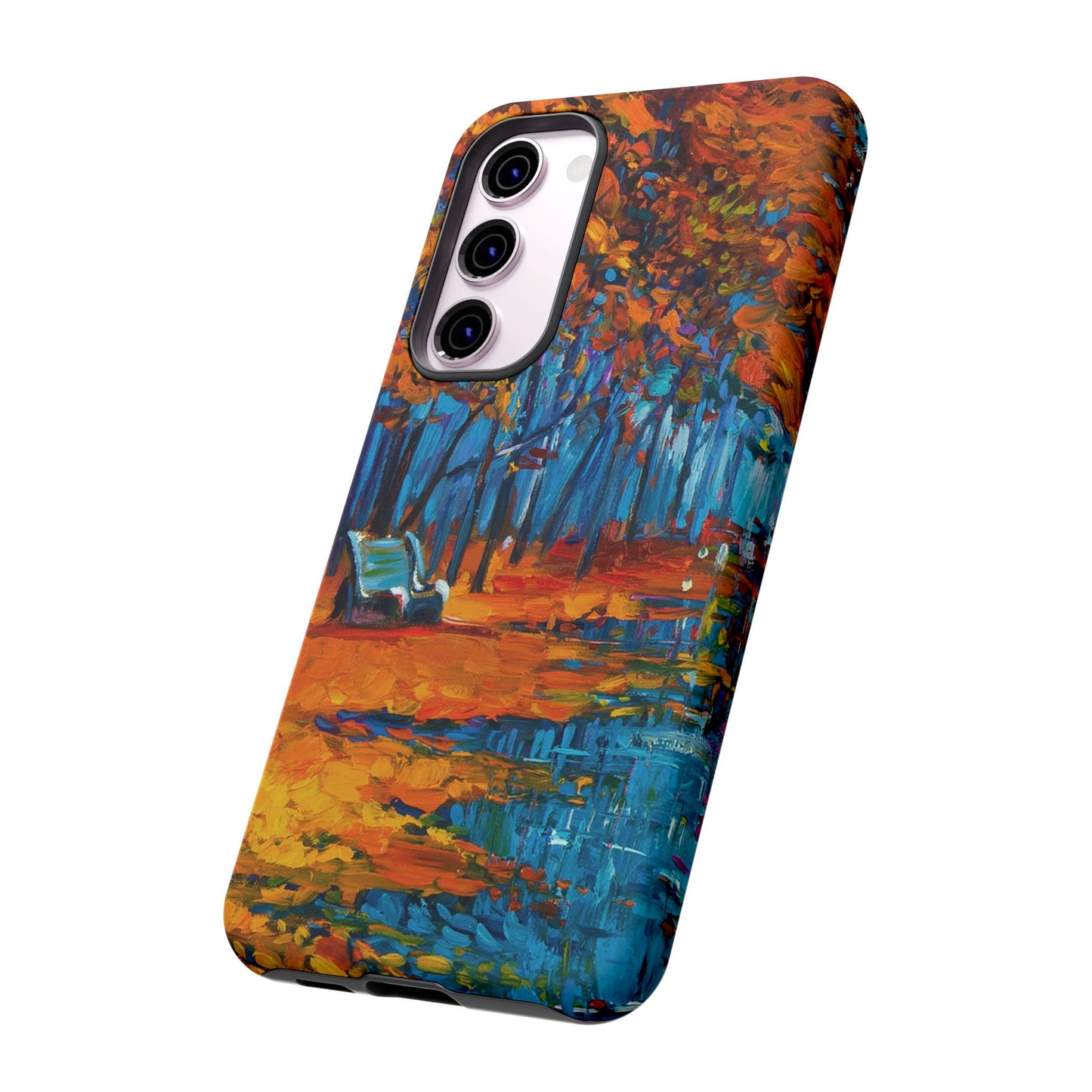 Samsung Galaxy S23 - Tough Case-Phone Case:  Year of Art [Fall Park Bench]