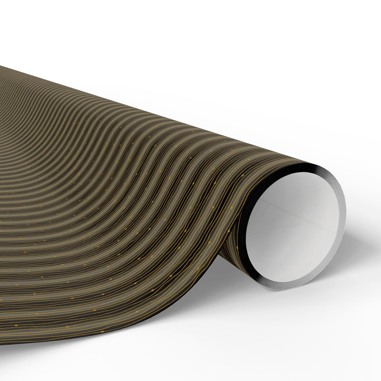 Wrapping Paper:  Celestial [Black-Gold Speck Stripes]