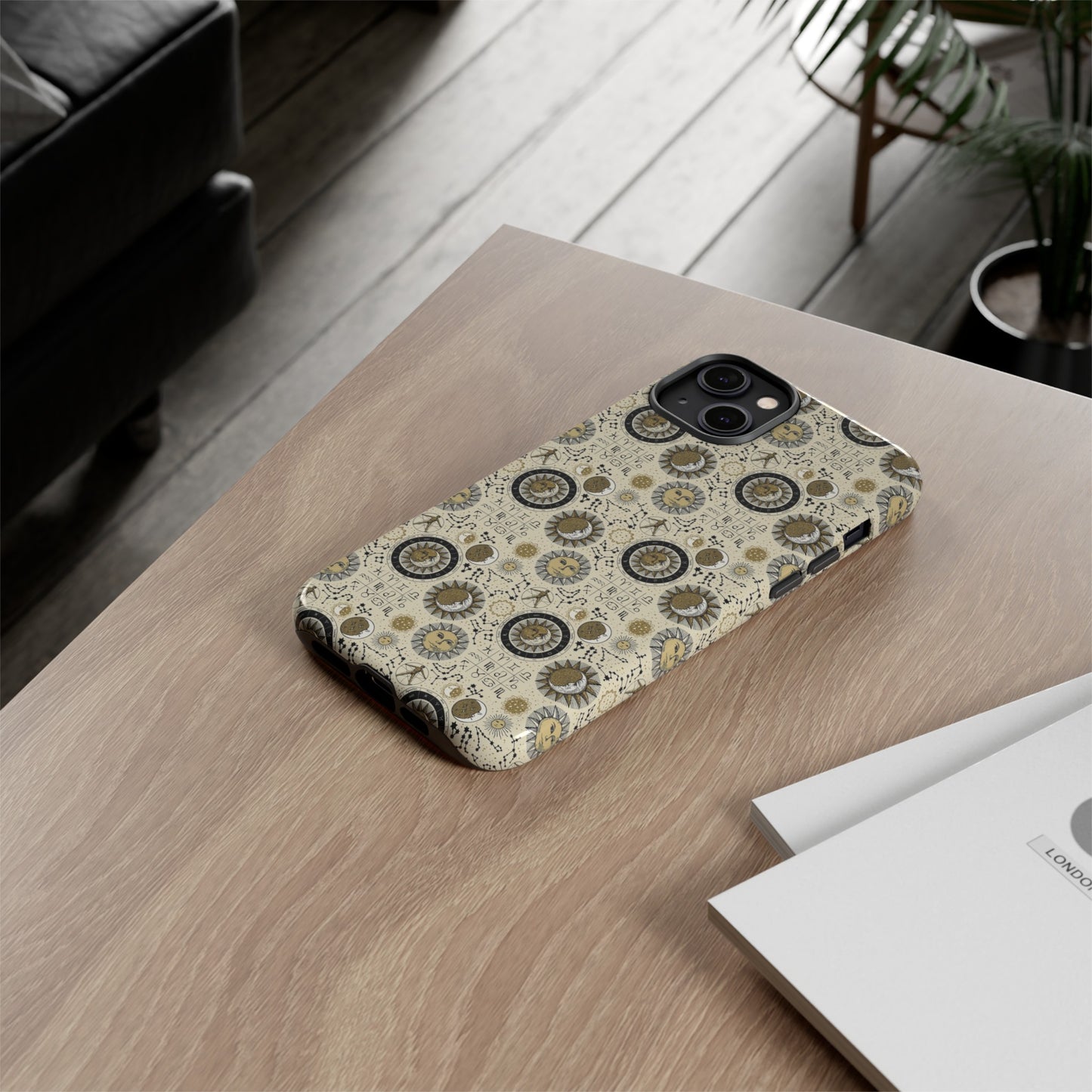 Apple I-Phone 14 (Series)-Tough Case-Phone Case: The Sun, The Moon, And The Stars [Zodiac Symbols]