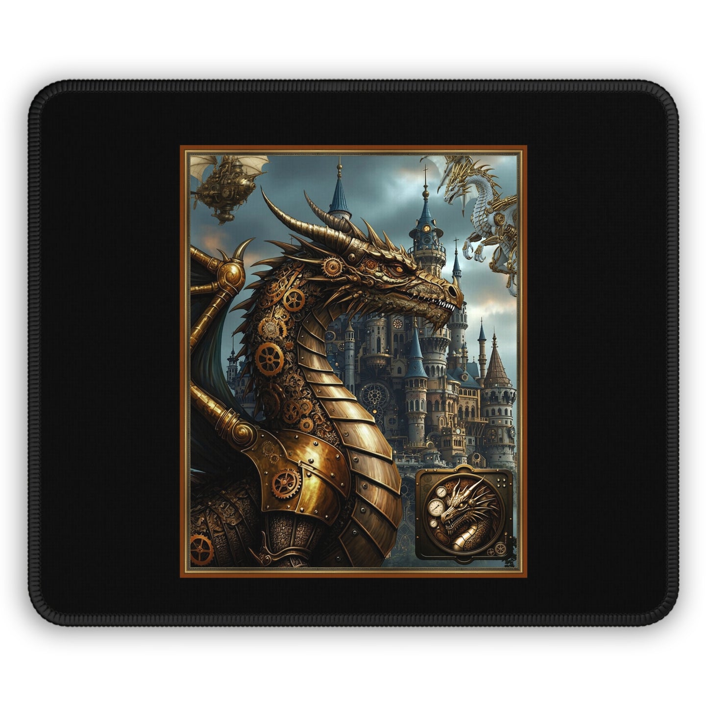 Mouse Pad-Gaming;  9x7:  Steampunk Dragon [Dagon/Panel]