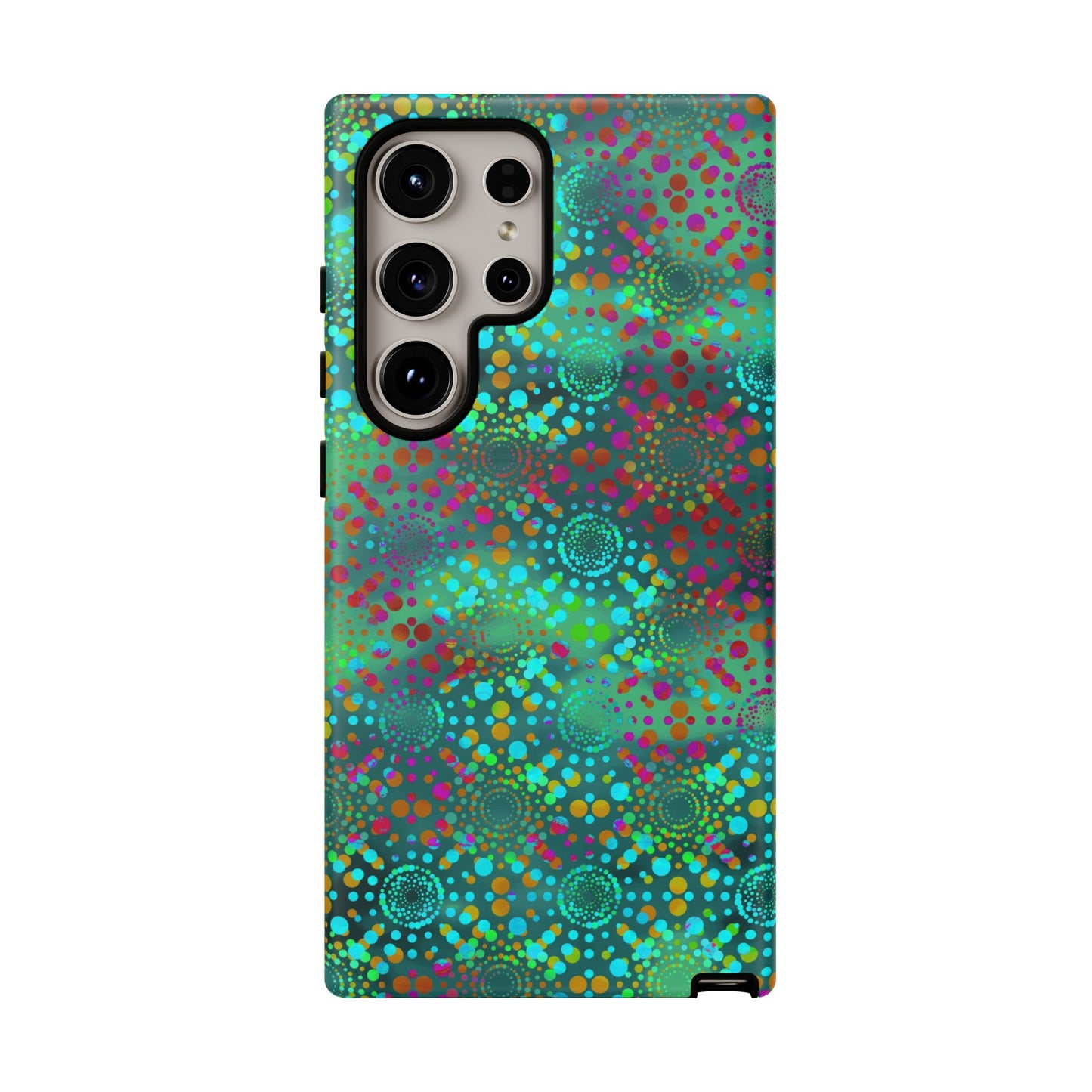 Samsung Galaxy Series Tough Case-Phone Case: Dreamscapes [Teal Green Kaleidoscope]