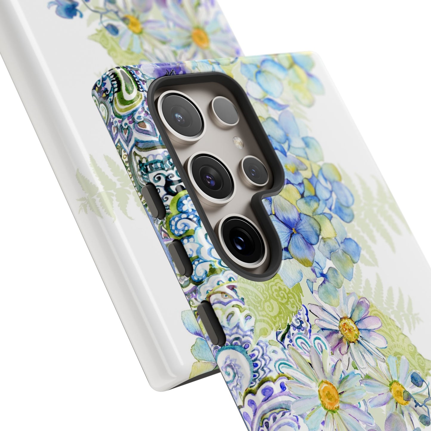 Samsung Galaxy Series Tough Case-Phone Case:  Leah [Flower Border]