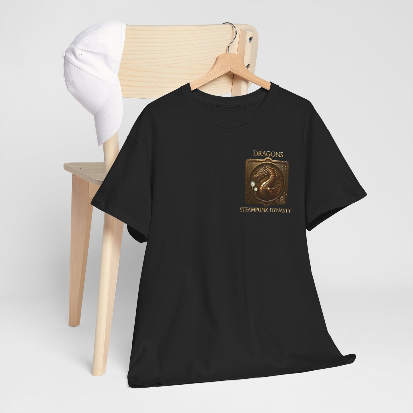 Dragon Crest T‑Shirt — Steampunk Dragon Fantasy Graphic Tee