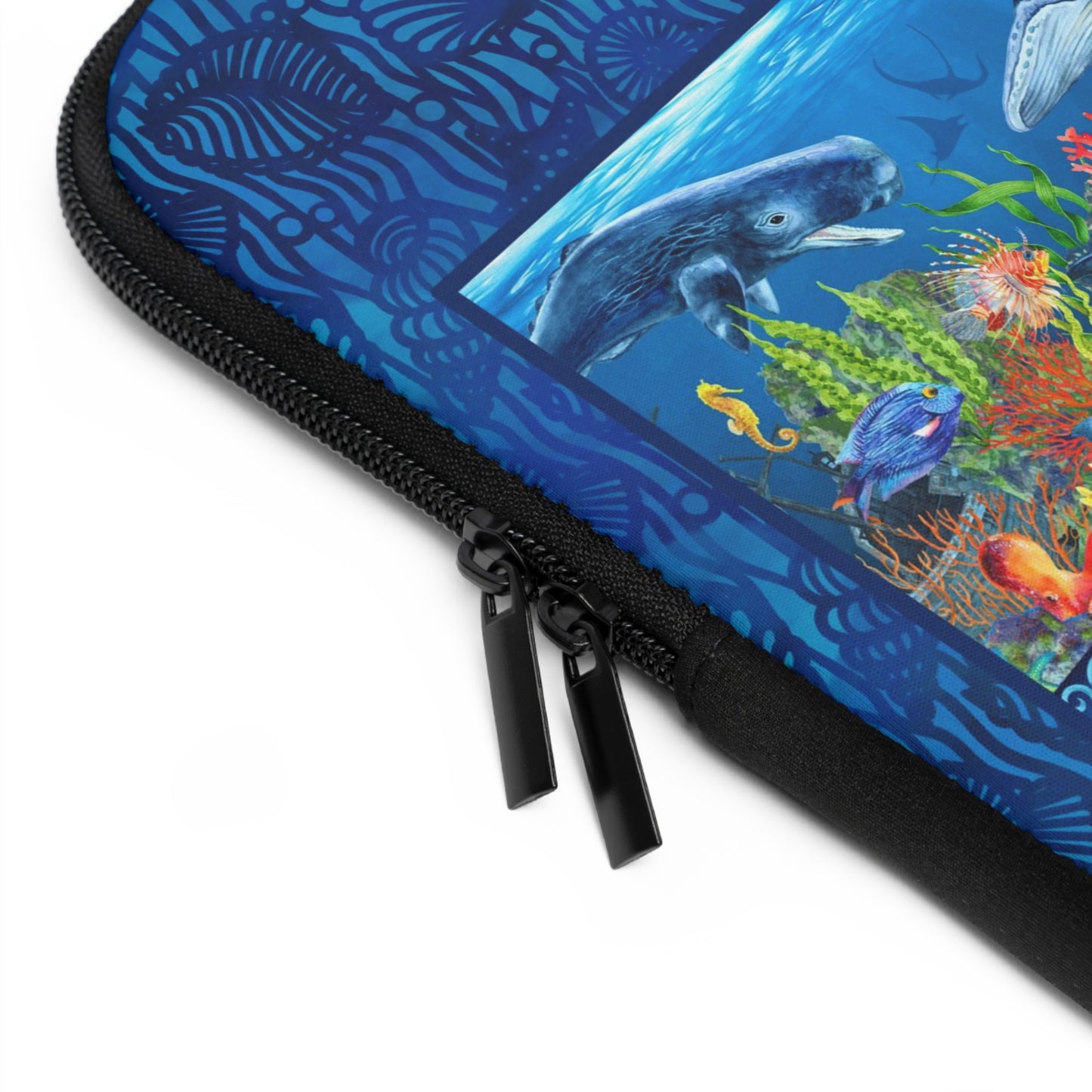 Laptop SleeveLaptop Sleeve:  [CALYPSO]:  Sea Life Panel-Shells Tonal