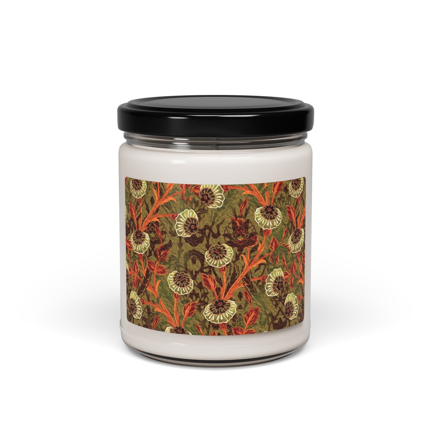 Scented Soy Candle:  Pastiche [Orange/Brown Dandelions]