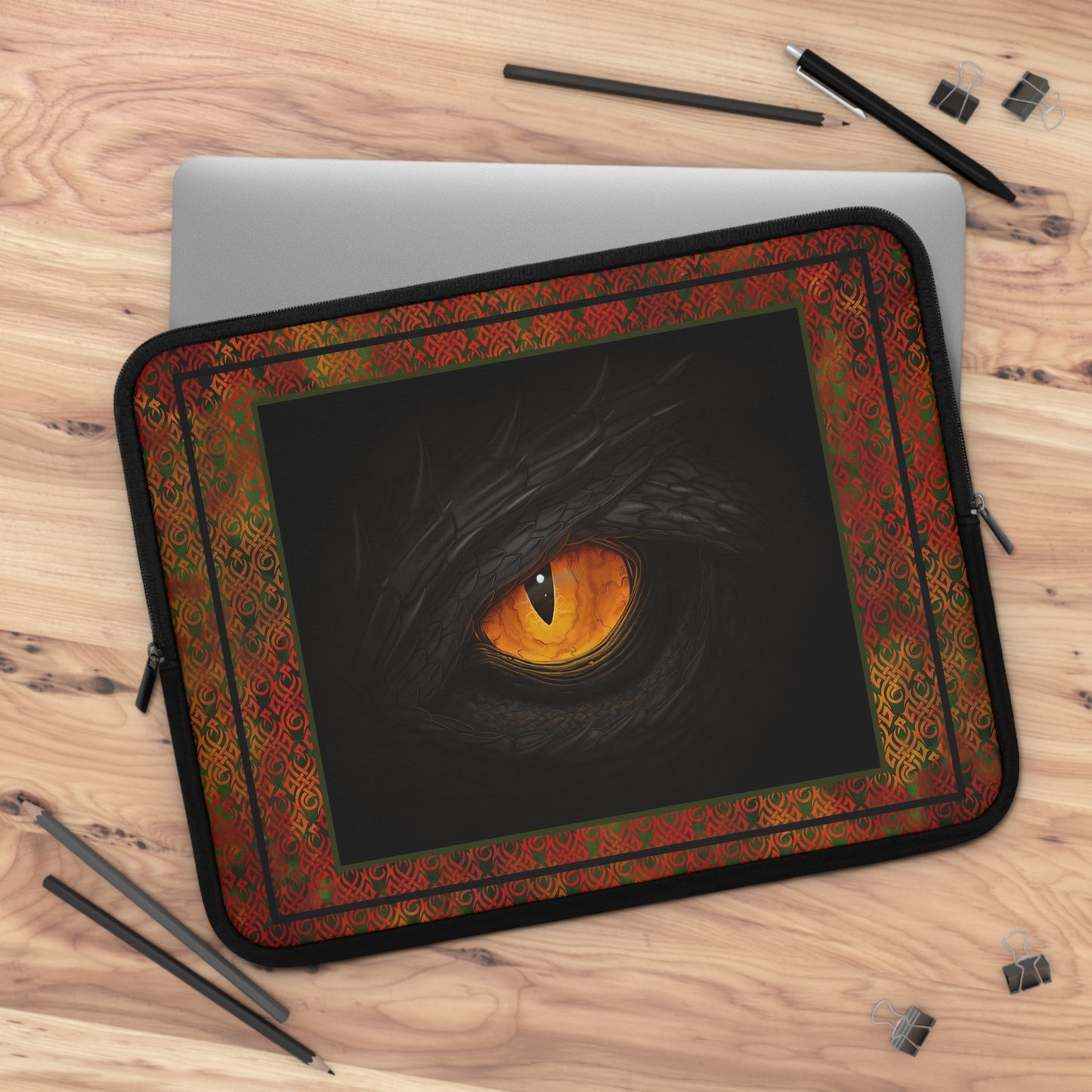 Laptop Sleeve  (Sizes:  13", 15", 17") [Fire Red; Black Eye W/Orange] - From In the Beginning Fabrics.