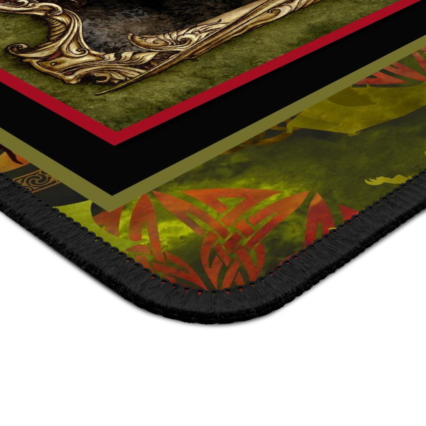 Mouse Pad-Gaming;  9x7 - "Dragons"  [Red Fury-Border]