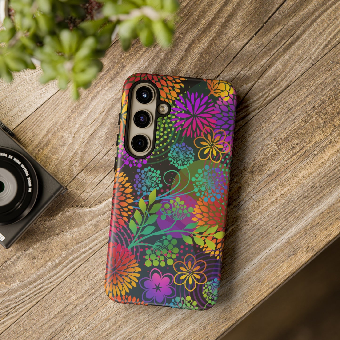 Samsung Galaxy Series Tough Case-Phone Case: Unusal Garden [Bright Flowers]