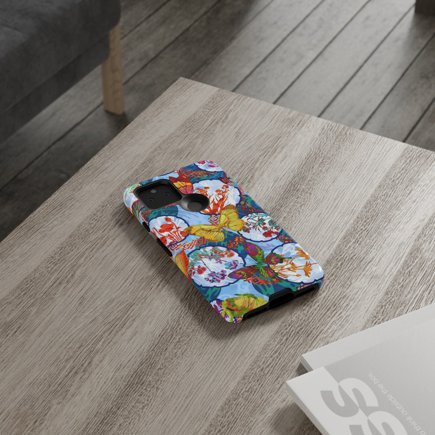 Android Google Pixel (Series) Tough Case-Phone Case:  Dreamscapes [Light Blue Butterflies]