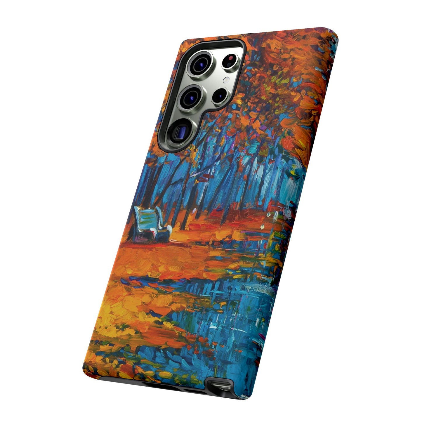 Samsung Galaxy S23 - Tough Case-Phone Case:  Year of Art [Fall Park Bench]