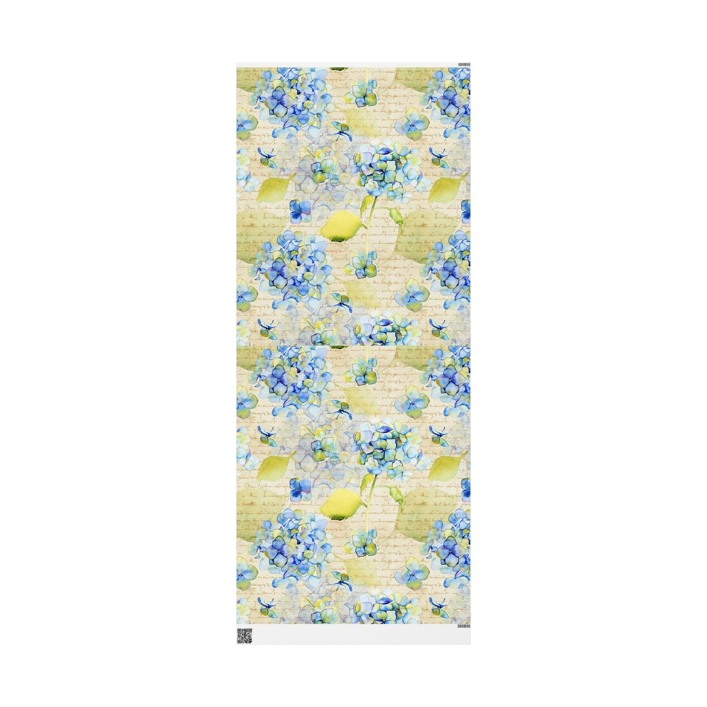 Wrapping Paper:  Leah [Flowers/Script]