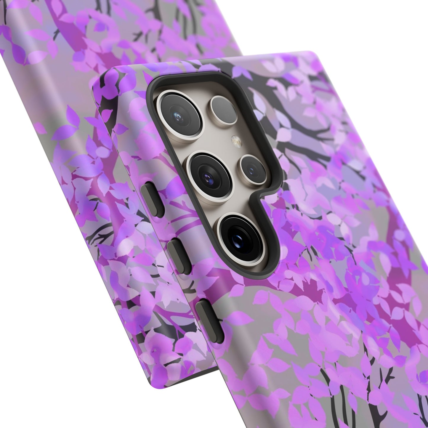 Samsung Galaxy Series Tough Case-Phone Case: Dreamscapes [Purple Leaves]