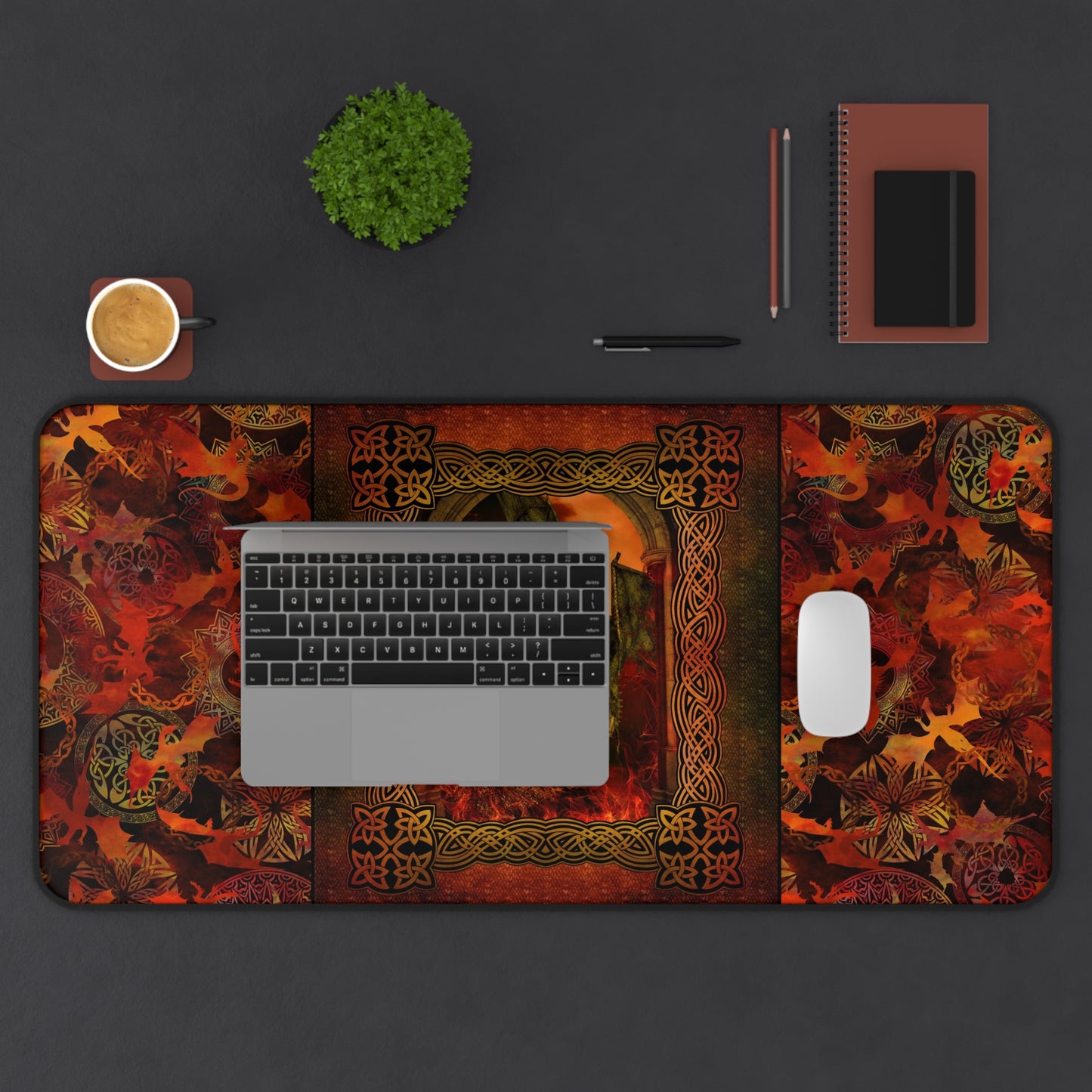 Desk Mat (23x13):  Dragons [Red Fury-Panel]