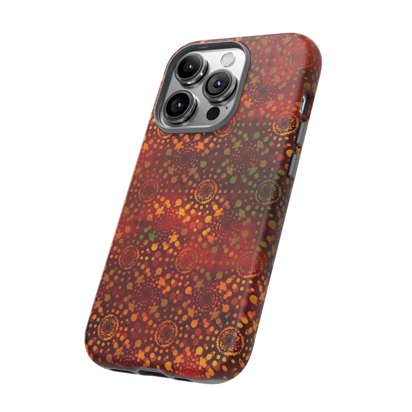 Apple I-Phone 14 (Series)-Tough Case-Phone Case:  Dreamscapes [Red Kaleidoscopes]