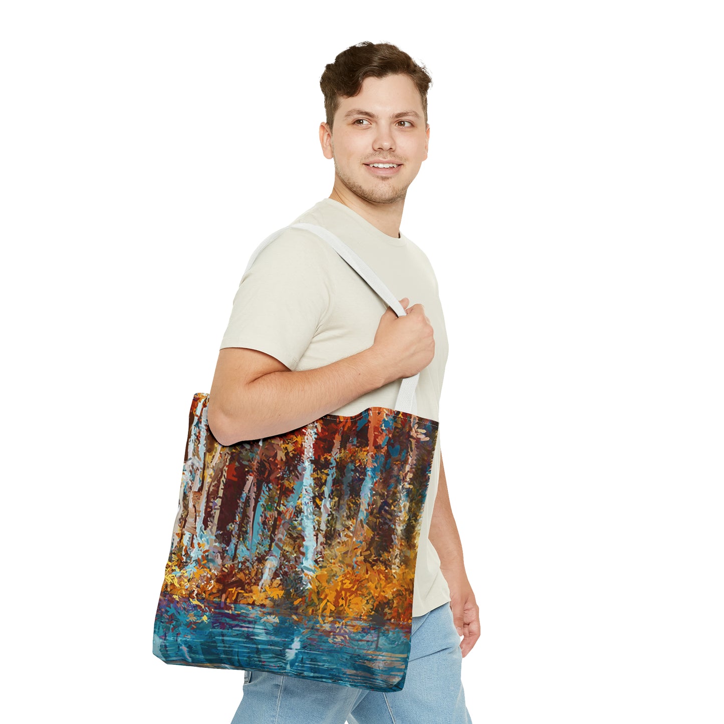 Tote Bag: large-18x18; "Year of Art" [Aspen Trees-2: Large Panel]