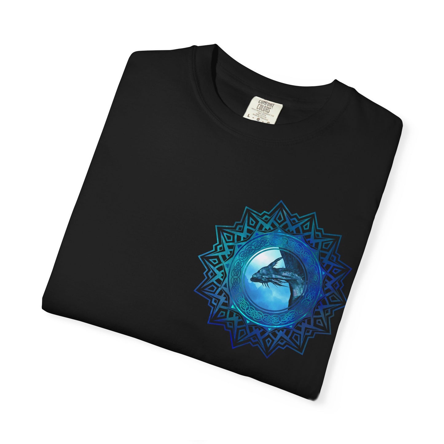 Unisex Heavy Cotton Tee:  "Dragons" [Blue Fury]