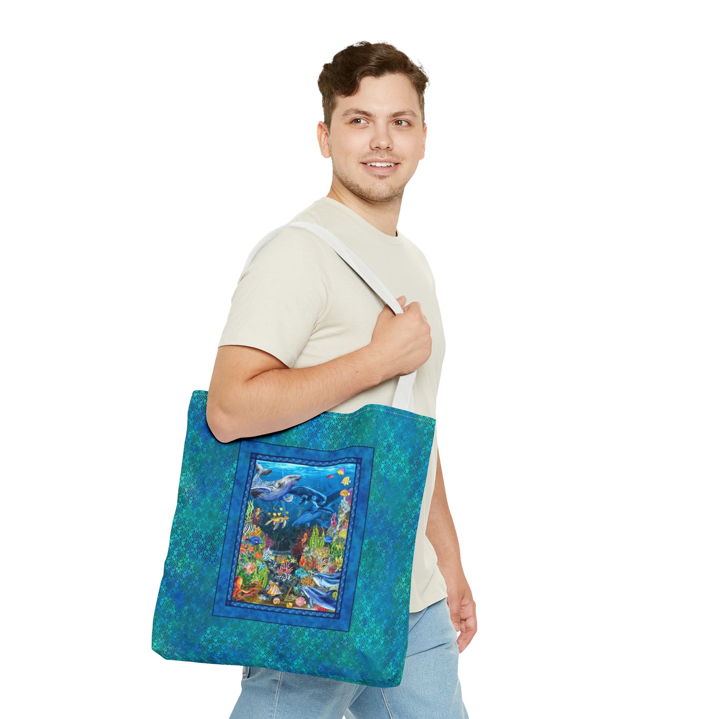 Tote Bag:  large-18x18;  "Calypso" [Sea Life Panel]