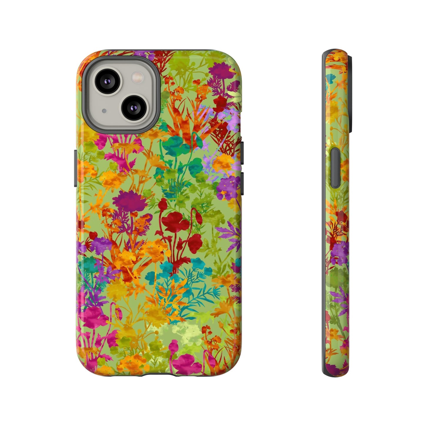 Apple I-Phone 14 (Series)-Tough Case-Phone Case:  Dreamscapes [Multi-Colored Flower-Yellow]