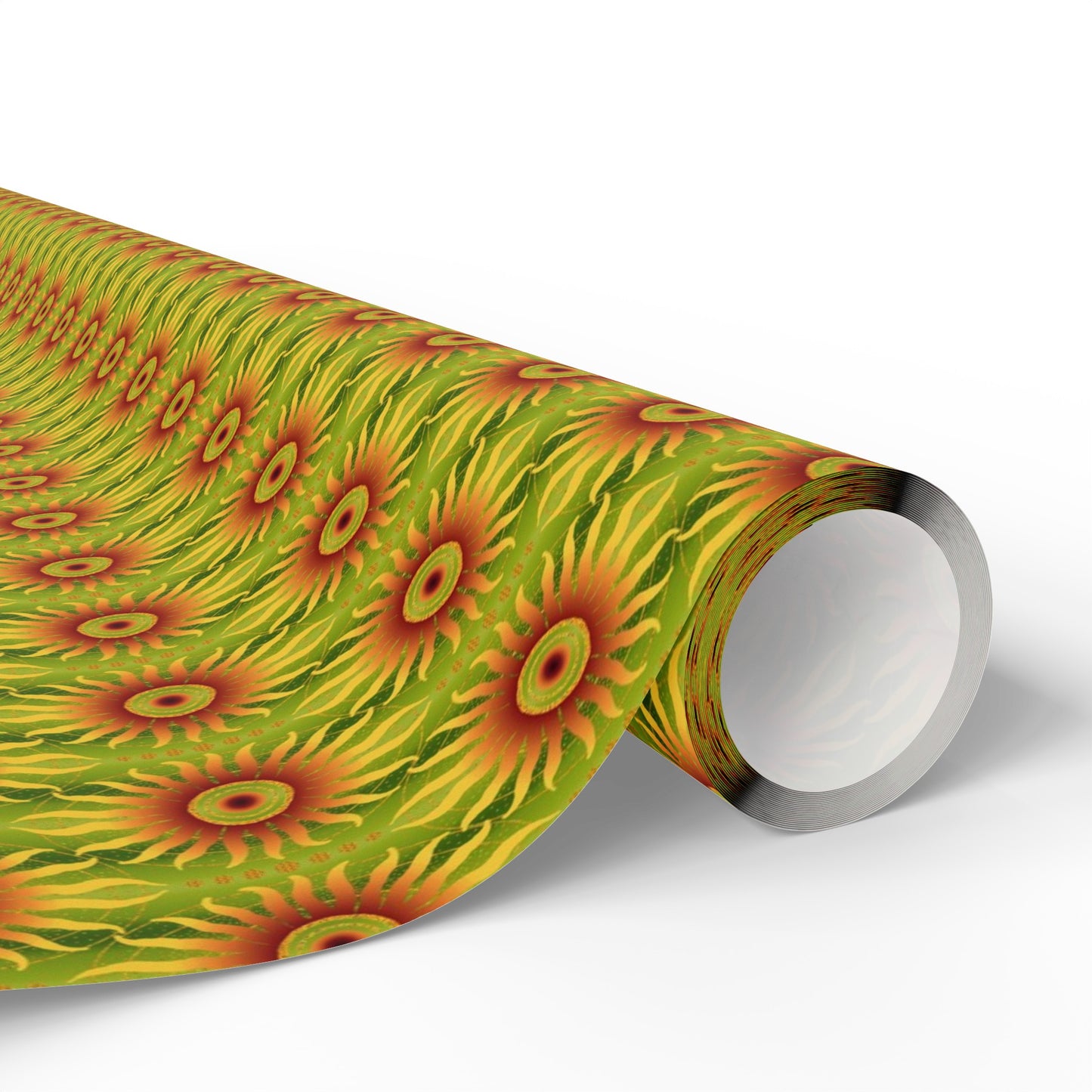 Wrapping Paper:  Celestial [Crimson/Lime Sunbursts]