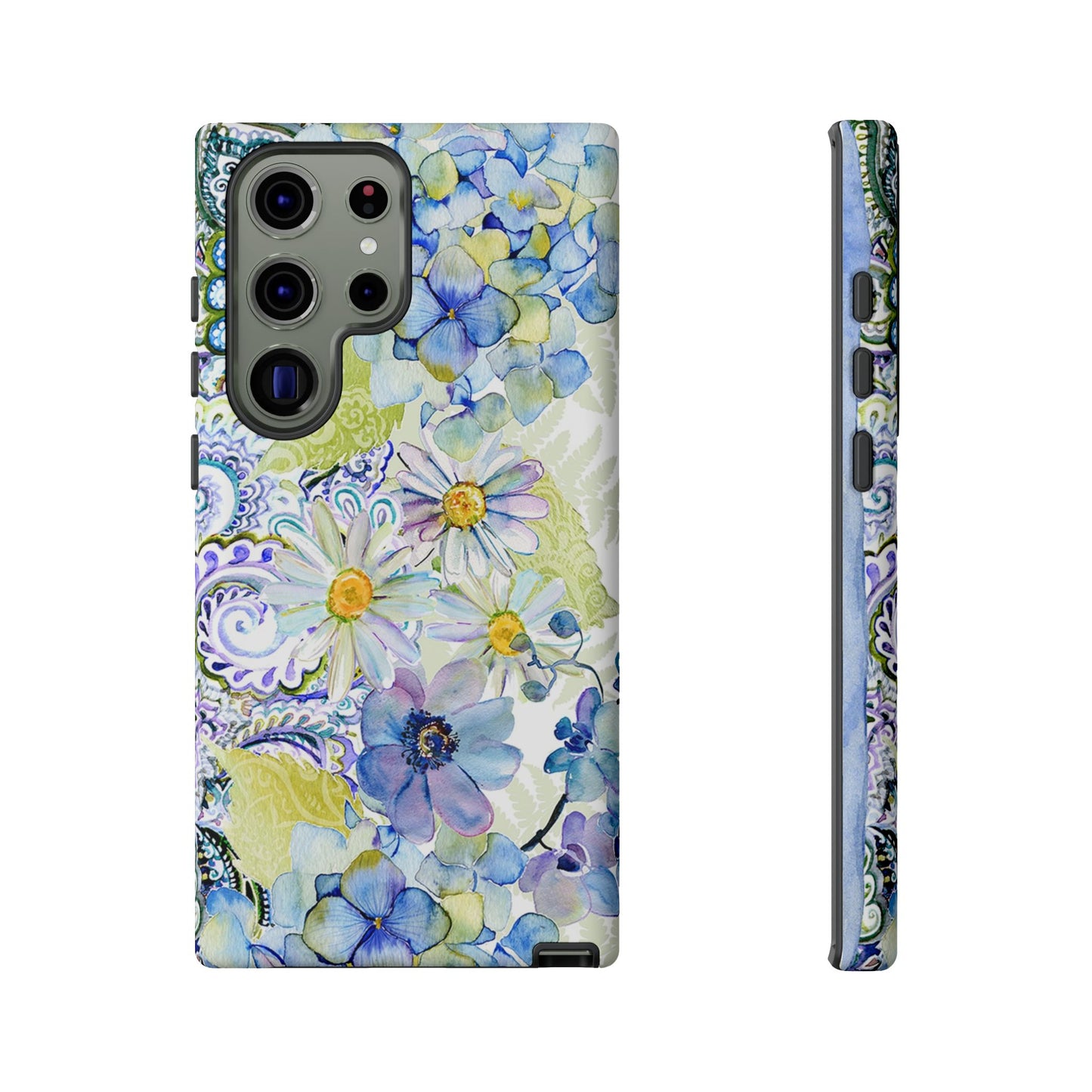 Samsung Galaxy S23 - Tough Case-Phone Case: Leah [Flower Border]